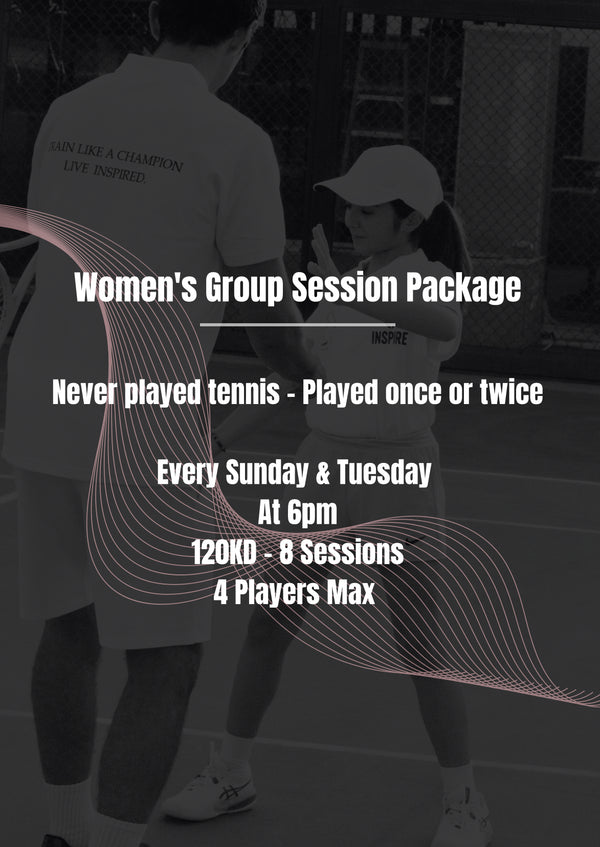 Women’s Group Monthly Package  (Never hit a ball / once or twice) at 6pm