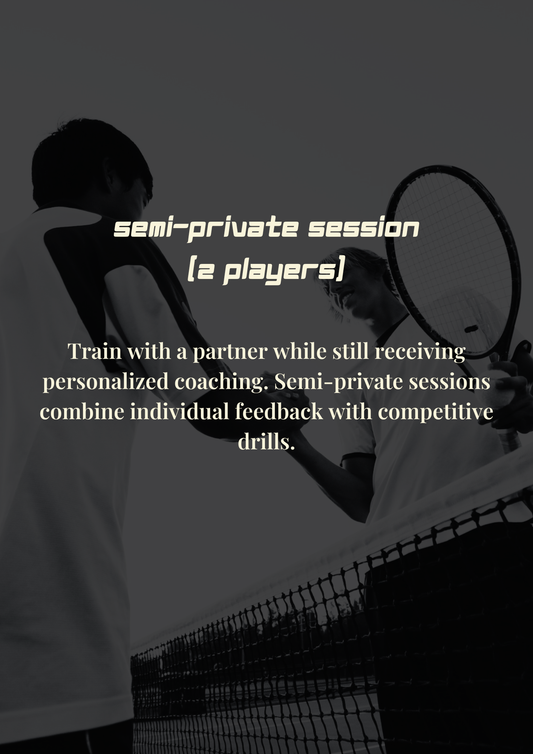 Semi Private Session (2 players) Court 1